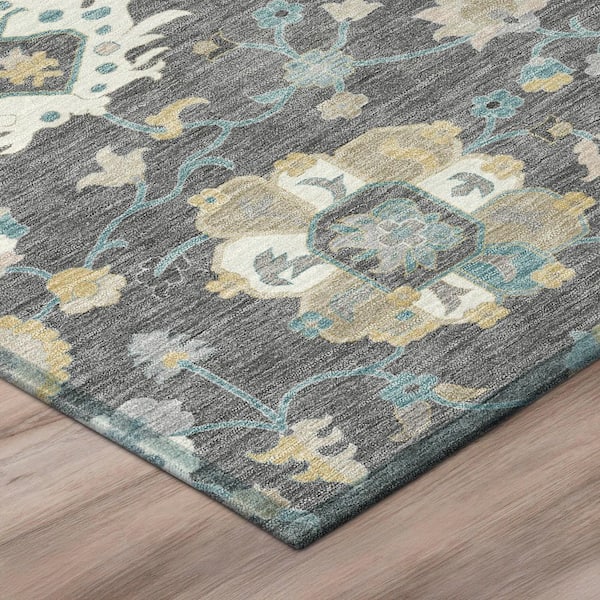 Chantille Machine Washable Indoor/Outdoor Abstract ACN2930 Gray 2 ft. x 3 ft. Accent Rug