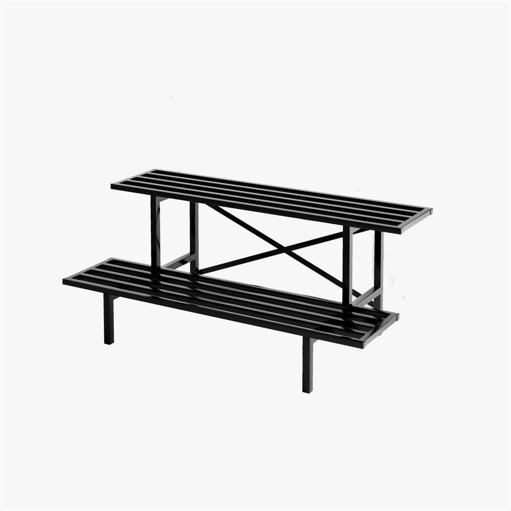 2-Tier Black Metal Plant Stand for Indoor Outdoor (35.43 in. H L x 17.5 in. W x 14 in. H), 440 lbs. Capacity price history on PriceWatchPro