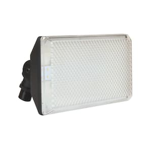 Multi-Use Wall Mount 1-Light Outdoor Black LED Flood Light