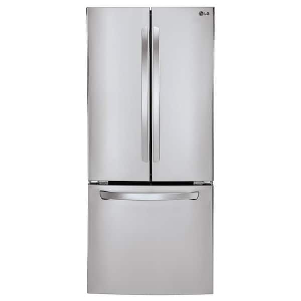 LG 30 in. W 22 cu. ft. French Door Refrigerator with Ice Maker and SmartDiagnosis in Stainless Steel
