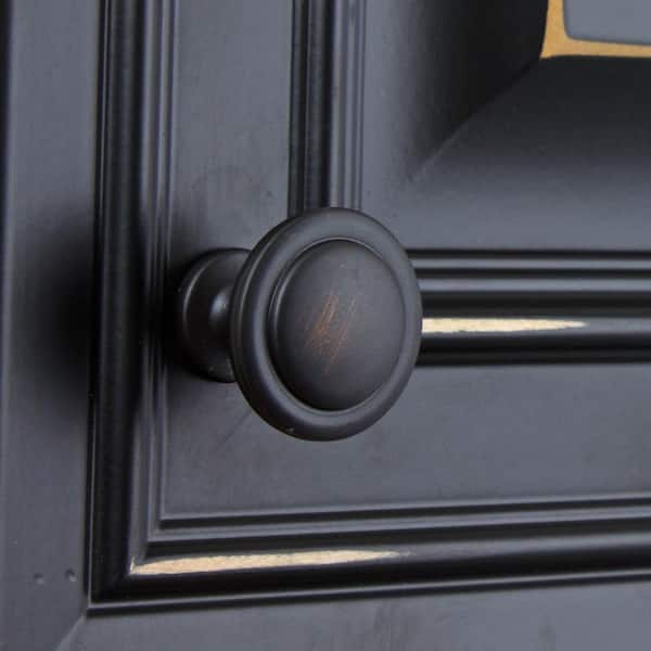1-1/4 in. Dia Oil Rubbed Bronze Classic Round Ring Cabinet Knobs (10-Pack)