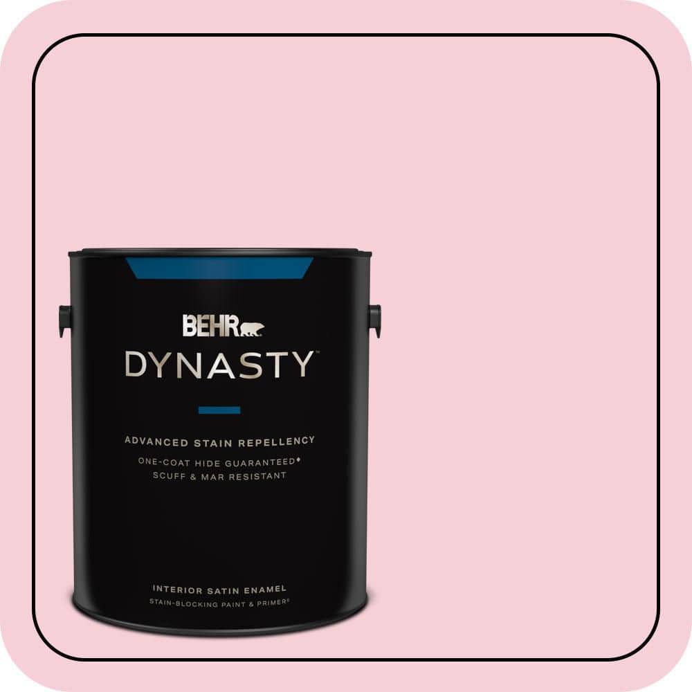 1 gal. #120C-1 April Blush Satin Enamel Interior Stain-Blocking Paint and Primer price history on PriceWatchPro