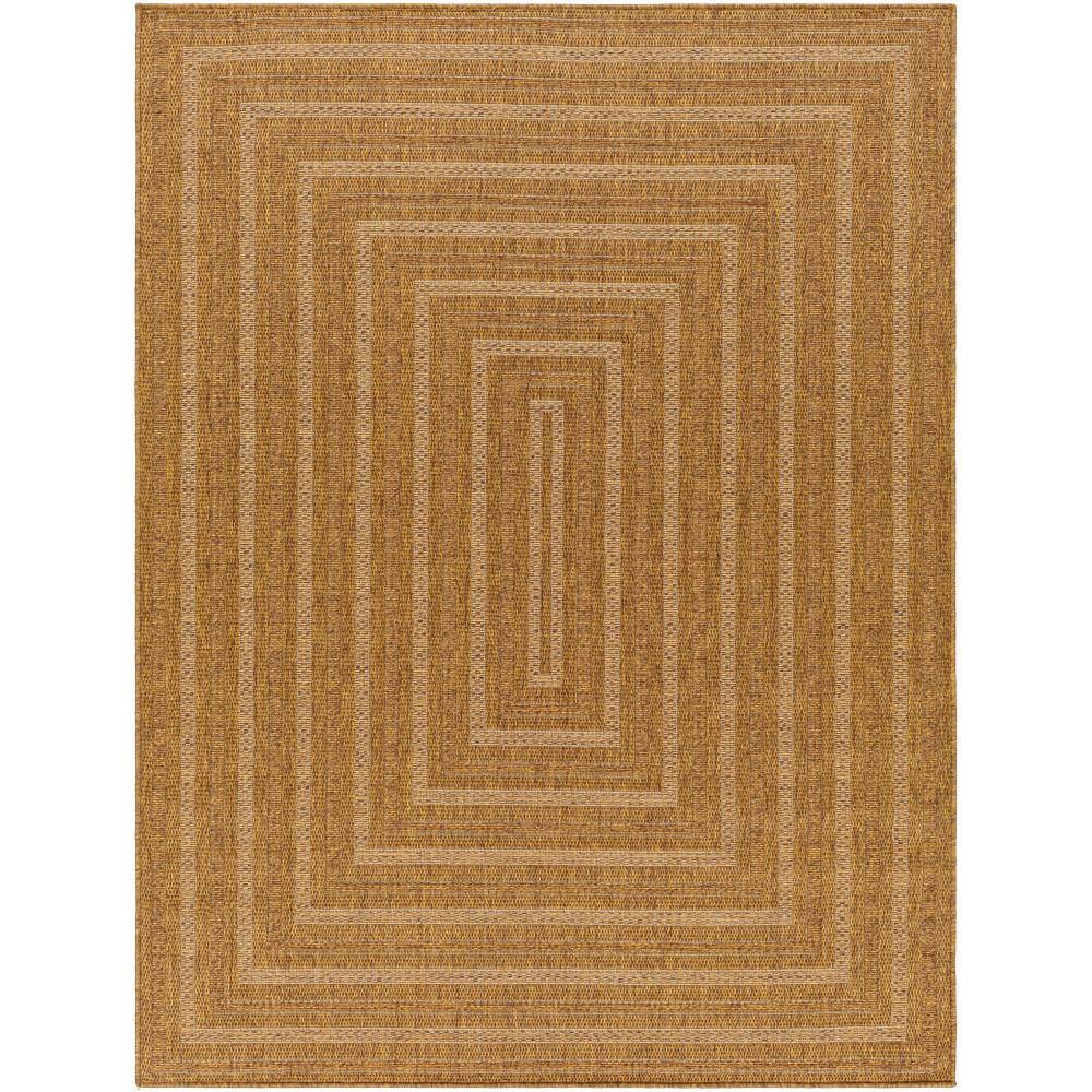 Artistic Weavers Pismo Beach Camel Border 8 ft. x 10 ft. Indoor/Outdoor Area Rug PMB230571010