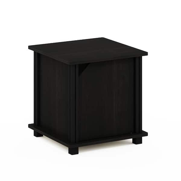 HOMESTOCK 12 in. Black Rectangle Wood End Table with Drawer and Shelf Solid  Narrow Side Table For Bedrooms Ideal For Small Spaces 89425WF - The Home  Depot