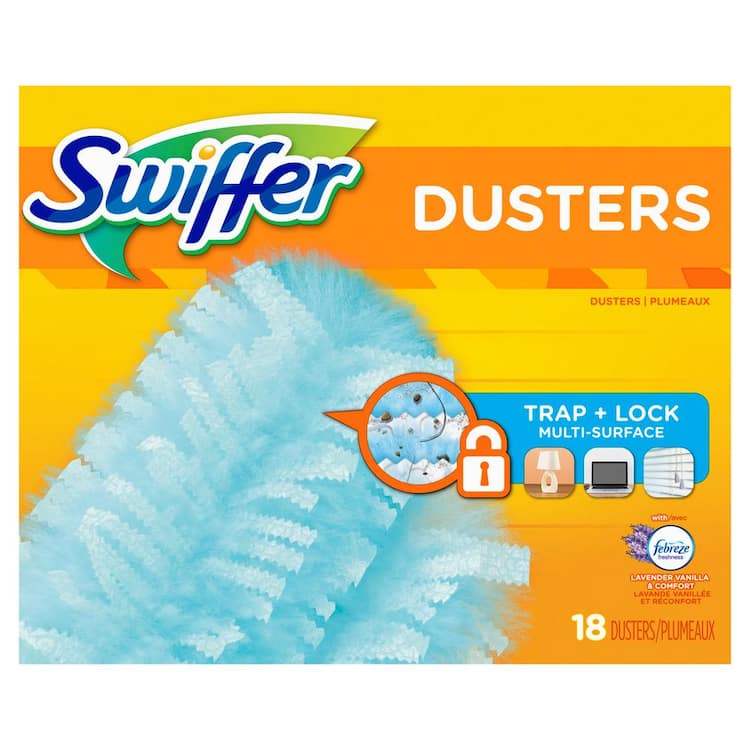 Swiffer 180 Duster Multi-Surface Refills with Febreze Lavender Vanilla and Comfort Scent (18-Count)