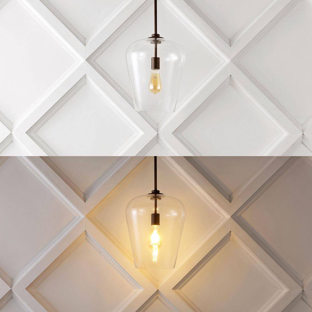 Hayes 11.25" Oil-Rubbed Bronze Industrial Farmhouse LED Pendant