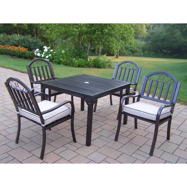 Oakland Living Rochester 5-Piece Patio Dining Set with Cushions