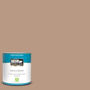 1 qt. #250F-4 Stone Brown Satin Enamel Low Odor Interior Paint & Primer