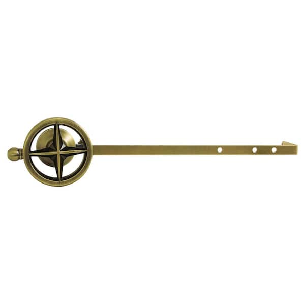 Levante Universal Front or Side Mount Toilet Tank Lever with Knurled Handle in Antique Brass