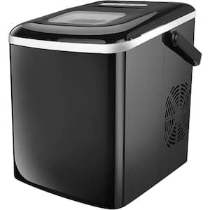 Portable Ice Maker 9-Cubes ready in 9-Min/26 lbs. Per 24-Hours with 2-Optional Ice Cube Sizes