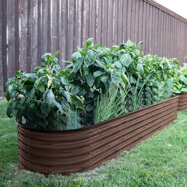 thumbnail image 2 of 9ft Raised Garden Bed - Convertible Oval Or Rectangle Planter For Vegetables & Flowers 2 of 9