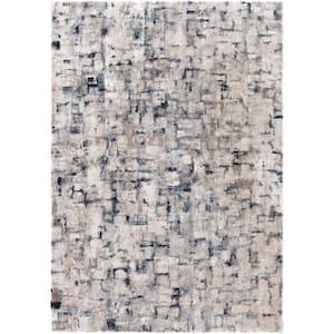 Portofino Taupe Abstract 7 ft. x 9 ft. Indoor Area Rug