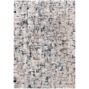 Portofino Taupe Abstract 8 ft. x 10 ft. Indoor Area Rug