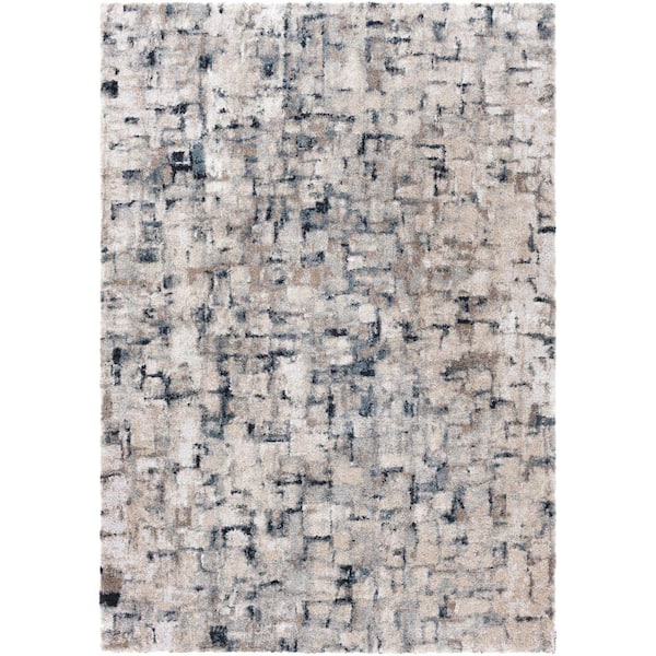 Portofino Taupe Abstract 9 ft. x 12 ft. Indoor Area Rug
