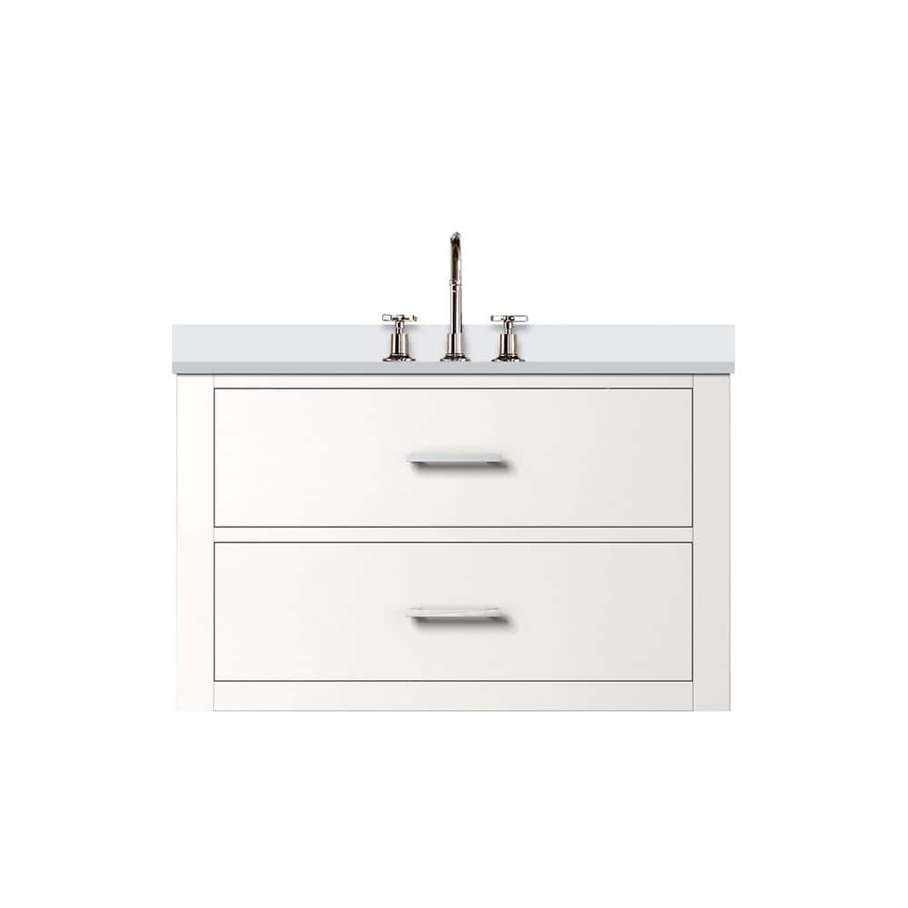 Sherman 30 in W x 22 in D White Double Bath Vanity with Cultured Marble Top, and Faucet Set price history on PriceWatchPro