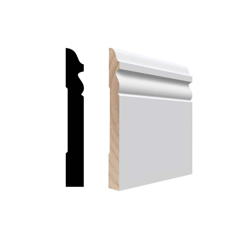 RMB 4180 9/16 in. D x 4 1/4 in. W x 96in. L Primed Finger-Joined Pine Baseboard 1-pcs 8 Ft Total price history on PriceWatchPro