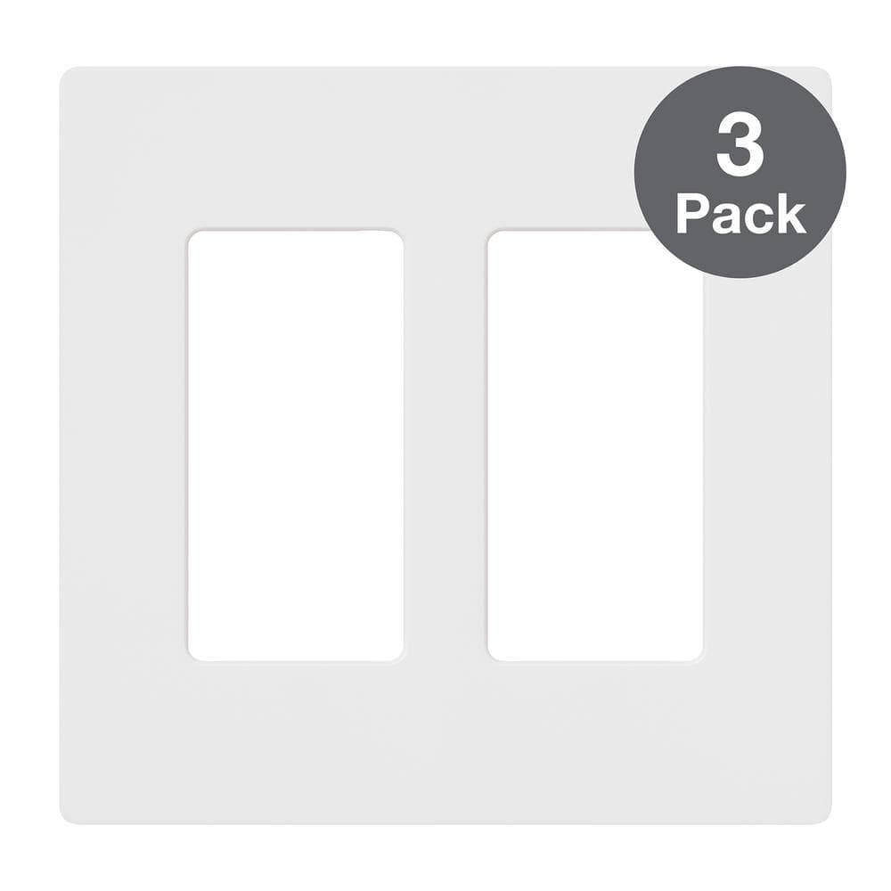Claro 2 Gang Wall Plate for Decorator/Rocker Switches, Gloss, White (CW-2-WH-3PK) (3-Pack) price history on PriceWatchPro