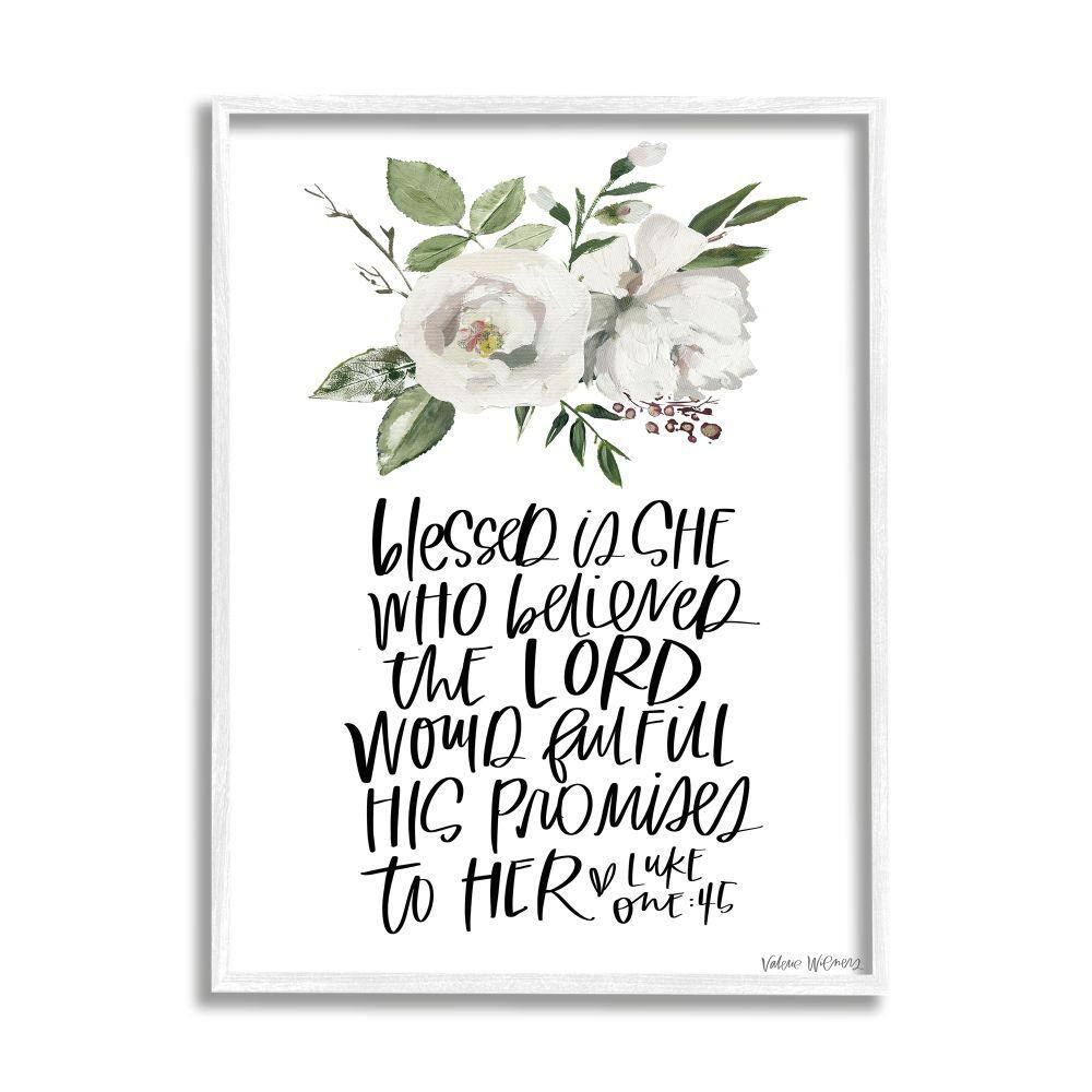 Blessed Is Who Believed Proverb Luke 1:45 By Valerie Wieners Framed Print Religious Texturized Art 16 in. x 20 in. price history on PriceWatchPro