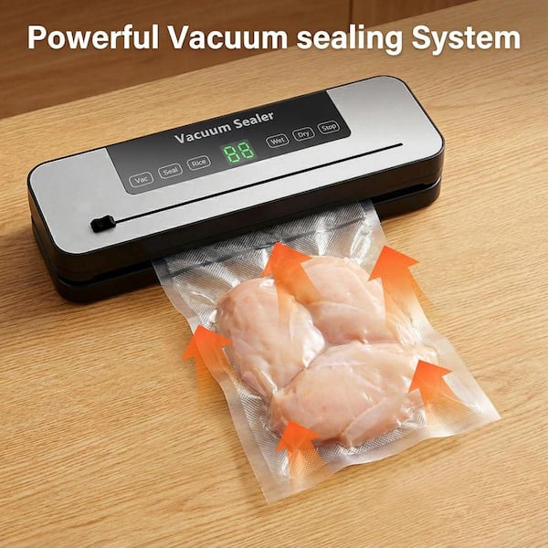 Vacuum Sealer Machine Grey Food Vacuum Sealer with 30-Storage Bags