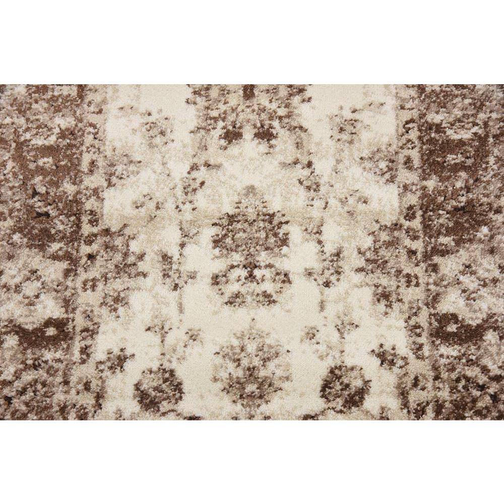 Elegant Ivory Floral Synthetic 2'x6' Indoor Runner Rug