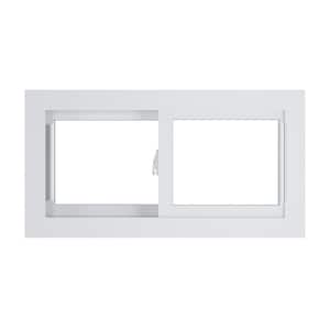30.75 in. x 16.25 in. 70 Series Universal Hand White Vinyl Low-E Argon Sliding Basement Replacement Window, Screen Incl