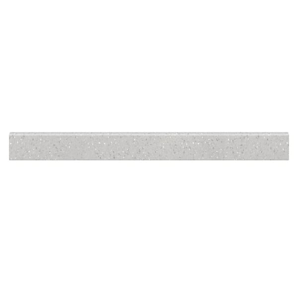 43 in. Cultured Marble Backsplash in Silver Stream