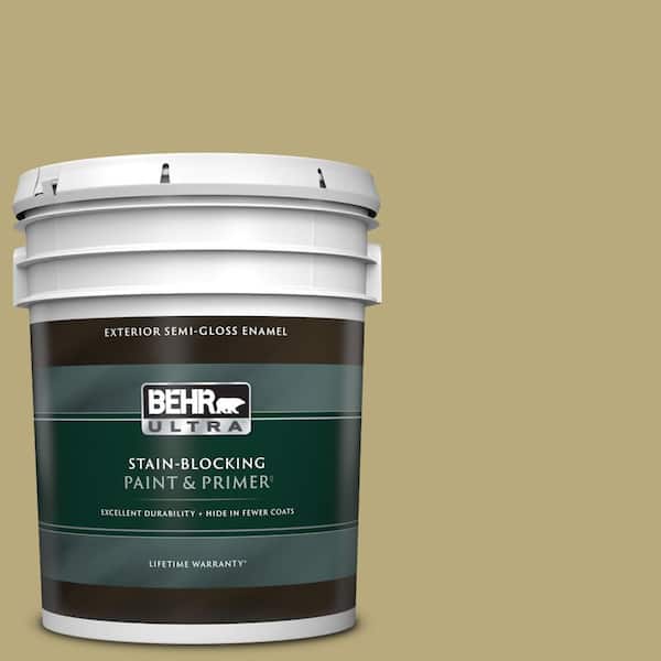 BEHR ULTRA 5 gal. #M330-5 Fresh Brew Semi-Gloss Enamel Exterior Paint & Primer