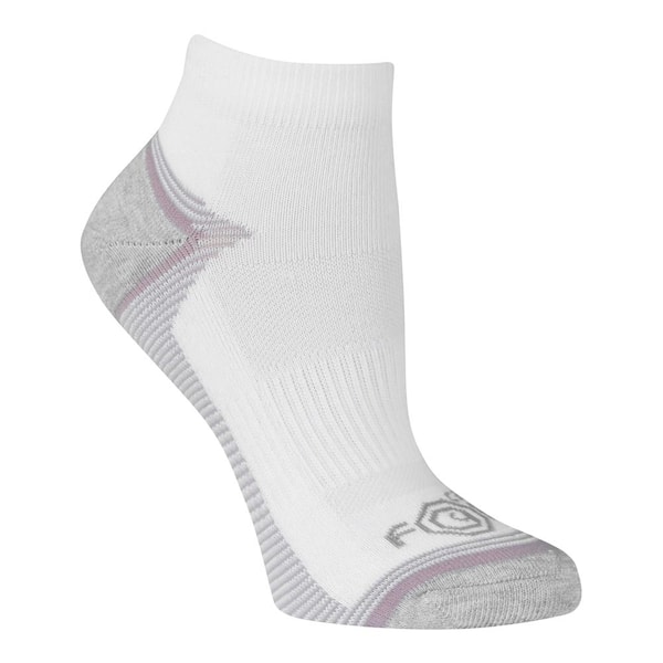 Photo 1 of [W-Medium] Force Performance Women's Size Medium White Polyester Low Cut Socks (3-Pack)