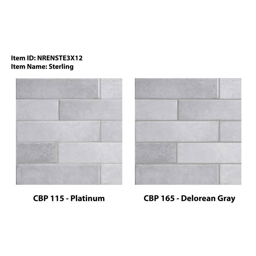 Buy Lakeview Sterling 3 in. x 12 in. Glossy Ceramic Wall Tile (5.5 sq ...