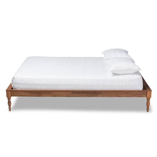 Romy Ash walnut King Bed Frame