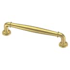 Liberty Classic Elegance 5-1/16 in. (128 mm) Brushed Brass Cabinet Drawer Bar Pull