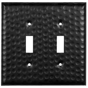 Black 2-Gang Toggle Wall Plate (1-Pack)