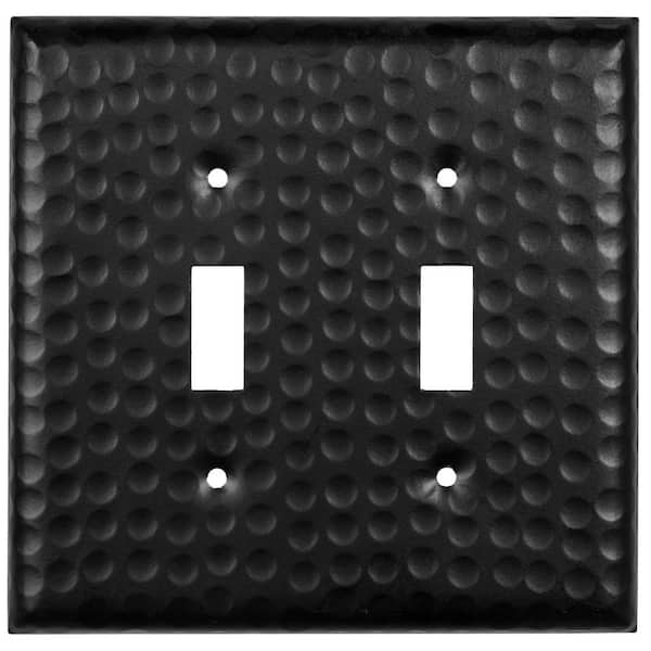 Monarch Abode Black 2-Gang Toggle Wall Plate (1-Pack)