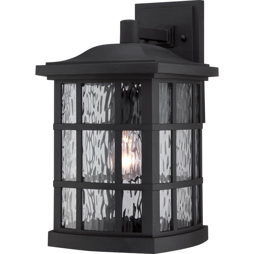 Quoizel Stonington 1-Light Black Outdoor Wall Lantern Sconce SNN8409K ...