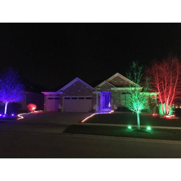 christmas yard flood lights