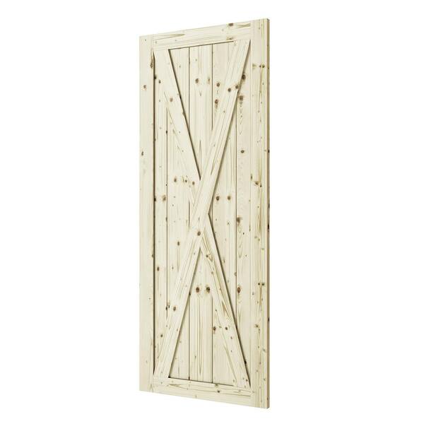 X Brace Wood 1 Panel Barn Door
