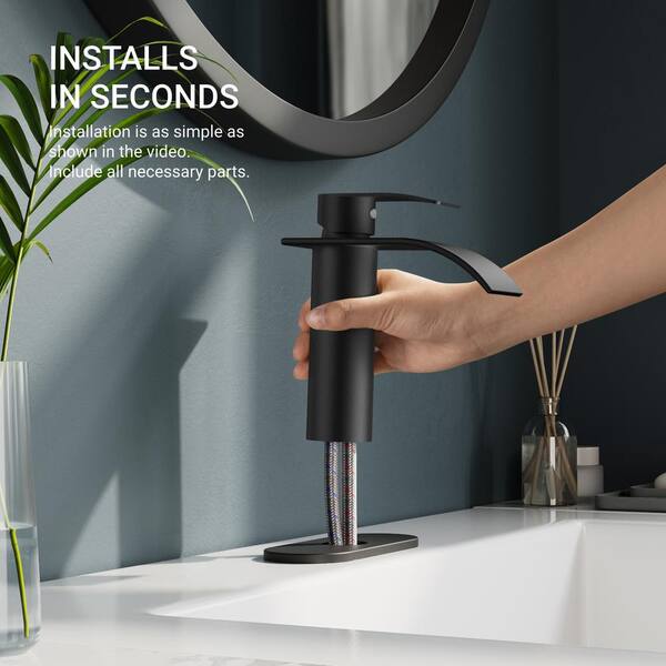 androme Waterfall Single Hole Single Handle Bathroom Vanity androme Waterfall Single Hole Single Handle Bathroom Vanity