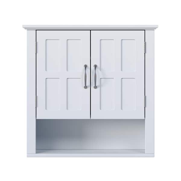 23.62 in. W x 22.63 in. H Rectangular MDF White Surface Mount Medicine Cabinet without Mirror with Adjustable Shelves