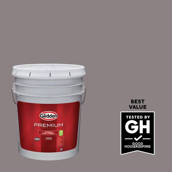 Glidden Premium 5 gal. #PPG1004-5 Pewter Mug Eggshell Interior Latex Paint