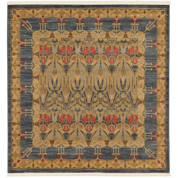 Edinburgh Carnation Blue 6' 0 x 6' 0 Square Rug