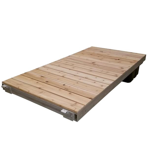 Patriot Docks 4 ft. x 8 ft. Low Profile Floating Add-On Section with Cedar Decking
