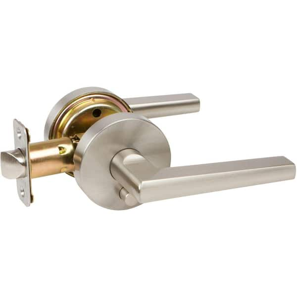 DELANEY HARDWARE Contemporary Collection Vida Satin Nickel Bed/Bath Door Handle