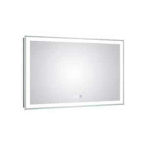 48 in. W x 36 in. H Rectangular Frameless LED Anti-Fog Dimmable Wall Bathroom Vanity Mirror Backlit and Front Lit