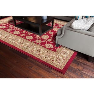 Jewel Collection Antep Red Rectangle Indoor 9 ft. 3 in. x 12 ft. 6 in. Area Rug