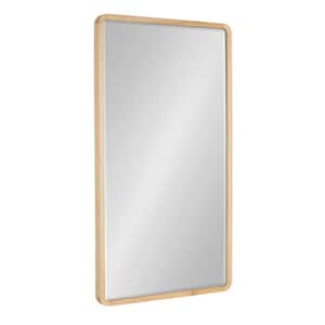 McLean 20.00 in. W x 36.00 in. H Natural Rectangle Mid-Century Framed Decorative Wall Mirror