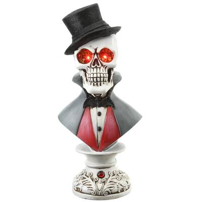 17 Inches National Tree Company Female Skeleton Bust LED Lights Halloween Collection 17 Inches National Tree Company Female Skeleton Bust LED Lights Halloween Collection