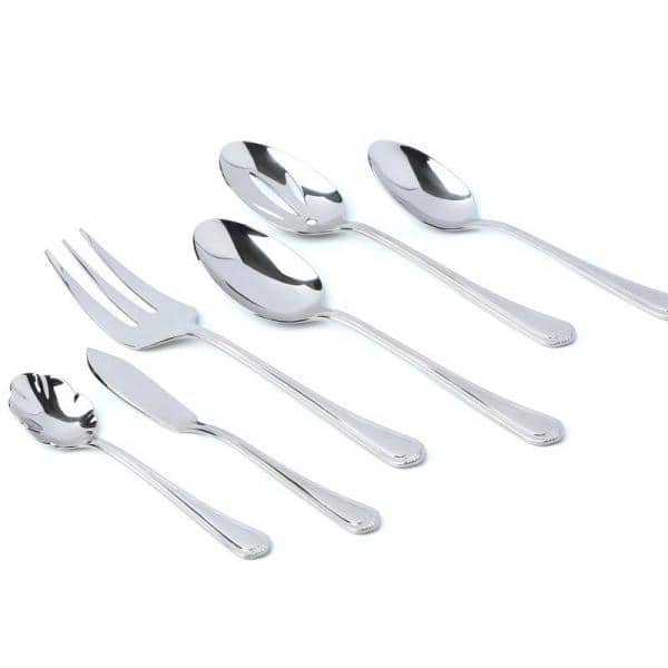 HENCKELS Alcea Flatware Set, 65-Piece, Silver