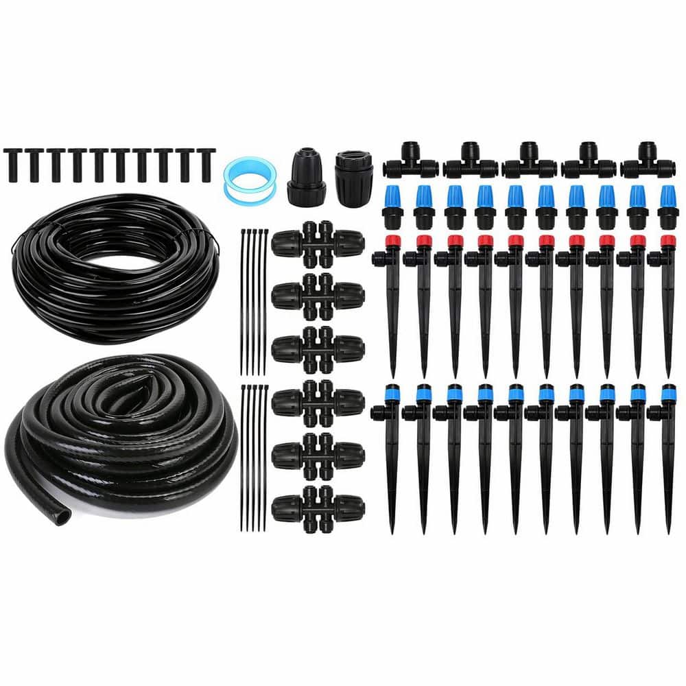 190 ft Drip Irrigation Kit with 1/2 in. and 1/4 in. Tubing, Adjustable Watering System for Garden and Lawn price history on PriceWatchPro