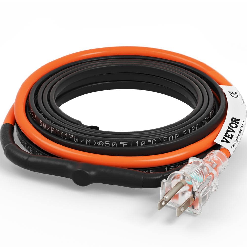 Self-Regulating Pipe Heating Cable, 18 ft. - 5W/ft. Heat Tape for Pipes Freeze Protection, Protects PVC Hose 120V price history on PriceWatchPro