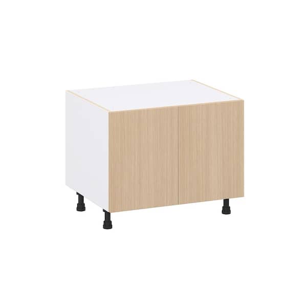 Timberline Mojavi Oak Slab Assembled Apron Front Sink Base Kitchen Cabinet (30 in. W x 24.5 in. H x 24 in. D)